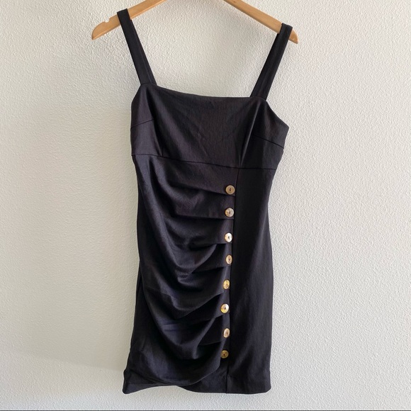 finders keepers tia mini dress FINDERS KEEPERS Small / 4 Khaki Tia Mini Dress ~ Asymmetrical Buttons Retro  Y2K
